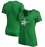 Women Dallas Stars Fanatics Branded St. Patrick's Day White Logo T-Shirt Kelly Green FengYun,baseball caps,new era cap wholesale,wholesale hats